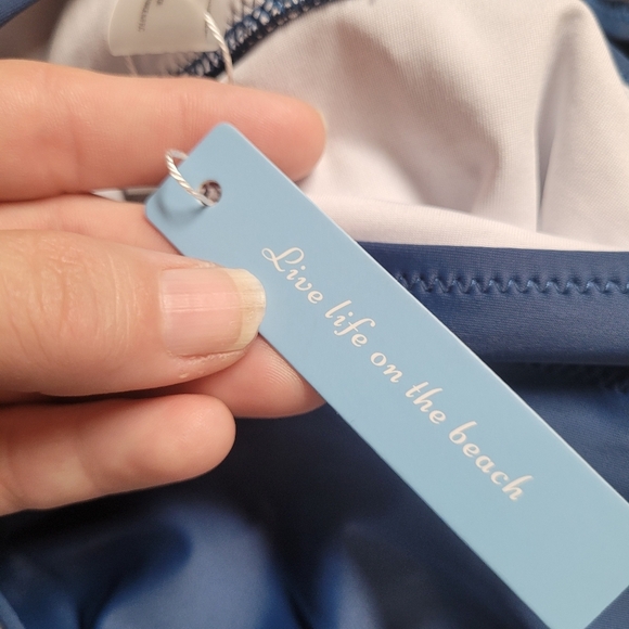 NWT Cupshe Blue Double Strap Bikini Bottom - Picture 2 of 4